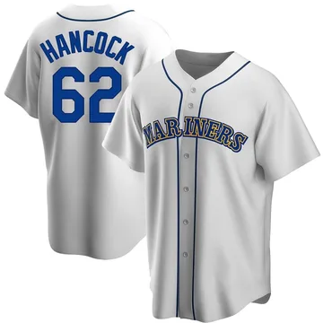 Emerson Hancock Men's Seattle Mariners Replica Home Cooperstown Collection Jersey - White