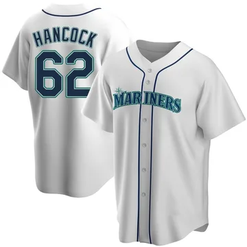 Emerson Hancock Men's Seattle Mariners Replica Home Jersey - White