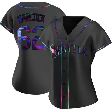 Emerson Hancock Women's Seattle Mariners Replica Alternate Jersey - Black Holographic