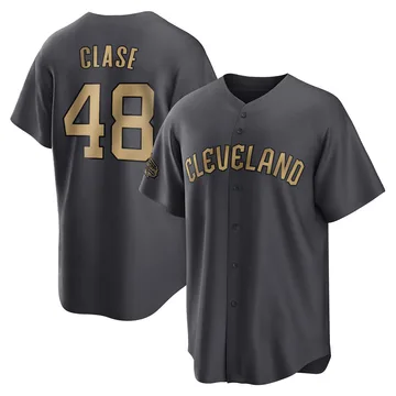 Emmanuel Clase Men's Cleveland Guardians Game Replica 2022 All-Star Jersey - Charcoal