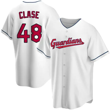 Emmanuel Clase Men's Cleveland Guardians Replica Home Jersey - White