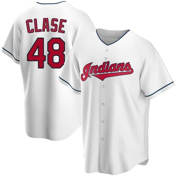 Emmanuel Clase Men's Cleveland Guardians Replica Home Jersey - White