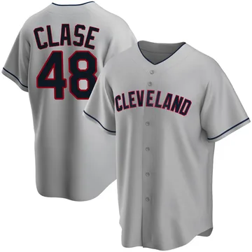 Emmanuel Clase Men's Cleveland Guardians Replica Road Jersey - Gray