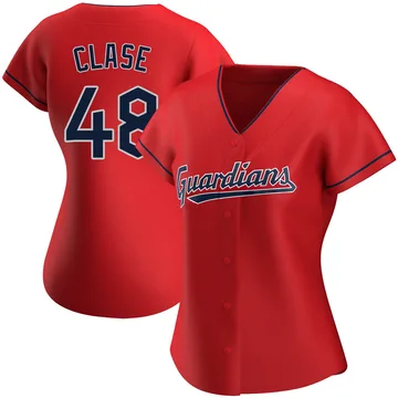 Emmanuel Clase Women's Cleveland Guardians Replica Alternate Jersey - Red