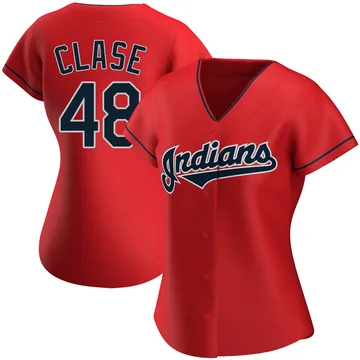 Emmanuel Clase Women's Cleveland Guardians Replica Alternate Jersey - Red