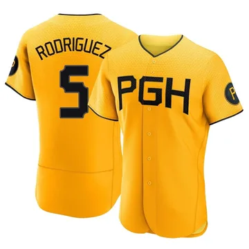 Endy Rodriguez Men's Pittsburgh Pirates Authentic 2023 City Connect Jersey - Gold