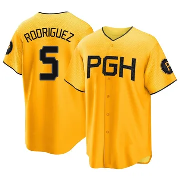 Endy Rodriguez Men's Pittsburgh Pirates Replica 2023 City Connect Jersey - Gold