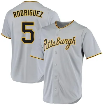 Endy Rodriguez Men's Pittsburgh Pirates Replica Road Jersey - Gray