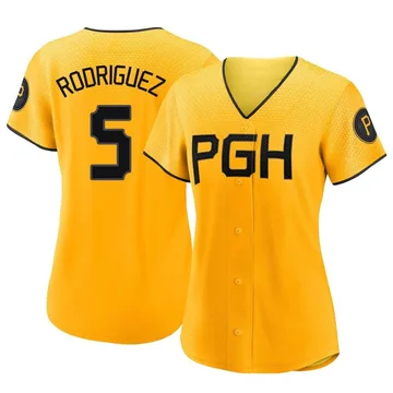 Endy Rodriguez Women's Pittsburgh Pirates Authentic 2023 City Connect Jersey - Gold