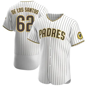 Enyel De Los Santos Men's San Diego Padres Authentic Home Jersey - White/Brown