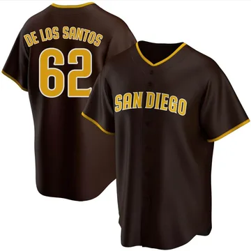 Enyel De Los Santos Men's San Diego Padres Replica Road Jersey - Brown