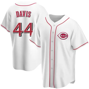 Eric Davis Men's Cincinnati Reds Replica Home Jersey - White