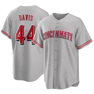 Eric Davis Men's Cincinnati Reds Replica Road Jersey - Gray