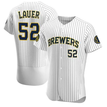 Eric Lauer Men's Milwaukee Brewers Authentic Alternate Jersey - White