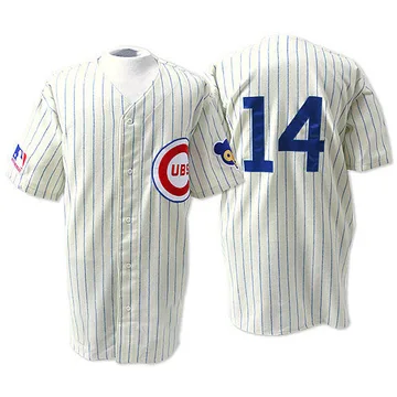 Ernie Banks Men's Chicago Cubs Authentic 1969 Throwback Jersey - Cream