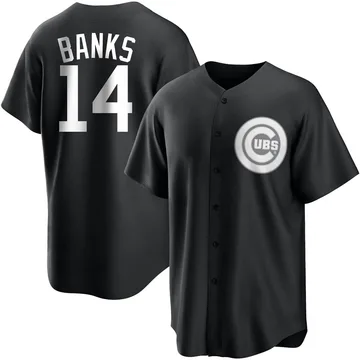 Ernie Banks Men's Chicago Cubs Replica Jersey - Black/White