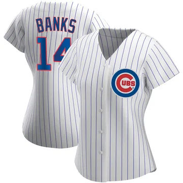 Ernie Banks Women's Chicago Cubs Authentic Home Jersey - White