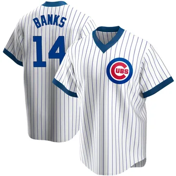 Ernie Banks Youth Chicago Cubs Replica Home Cooperstown Collection Jersey - White