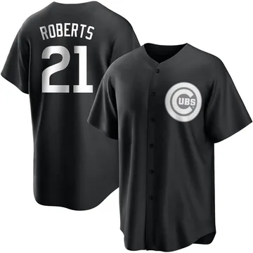 Ethan Roberts Men's Chicago Cubs Replica Jersey - Black/White