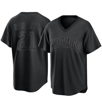 Ethan Roberts Men's Chicago Cubs Replica Pitch Fashion Jersey - Black