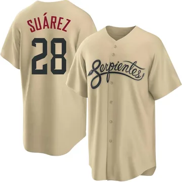 Eugenio Suarez Men's Arizona Diamondbacks Replica 2021 City Connect Cool Base Jersey - Gold