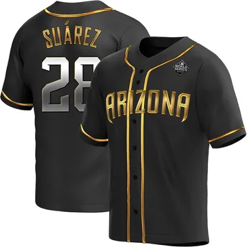 Eugenio Suarez Men's Arizona Diamondbacks Replica Alternate 2023 World Series Jersey - Black Golden