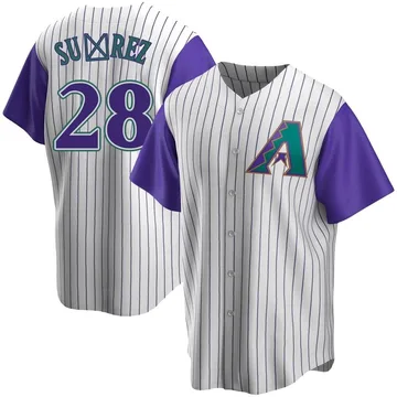 Eugenio Suarez Men's Arizona Diamondbacks Replica Alternate Cooperstown Collection Jersey - Cream/Purple