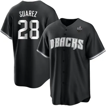 Eugenio Suarez Men's Arizona Diamondbacks Replica Black 2023 World Series Jersey - White