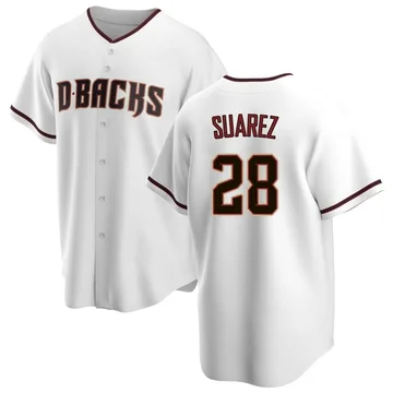 Eugenio Suarez Men's Arizona Diamondbacks Replica Home Jersey - White