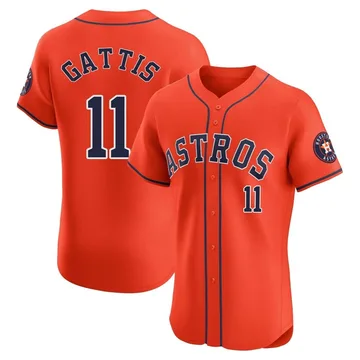 Evan Gattis Men's Houston Astros Elite Alternate Vapor Premier Jersey - Orange