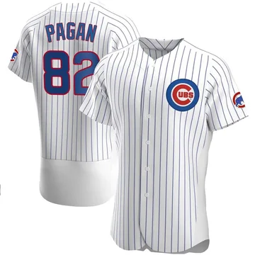 Ezequiel Pagan Men's Chicago Cubs Authentic Home Jersey - White