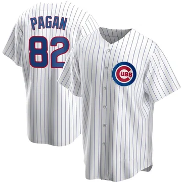 Ezequiel Pagan Men's Chicago Cubs Replica Home Jersey - White