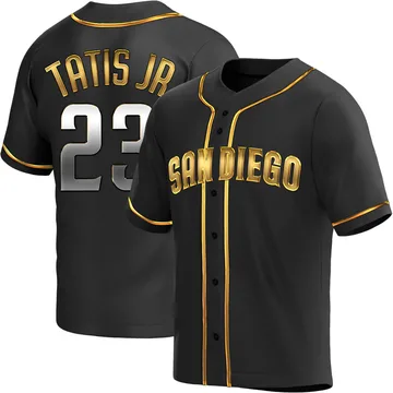 Fernando Tatis Jr. Men's San Diego Padres Replica Alternate Jersey - Black Golden