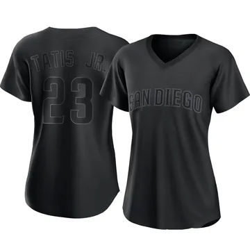 Fernando Tatis Jr. Women's San Diego Padres Authentic Pitch Fashion Jersey - Black