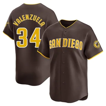 Fernando Valenzuela Men's San Diego Padres Limited Away Jersey - Brown