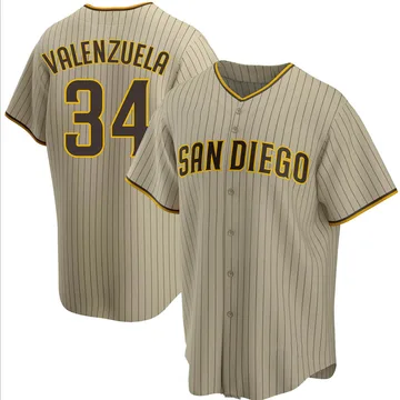 Fernando Valenzuela Men's San Diego Padres Replica Alternate Jersey - Sand/Brown