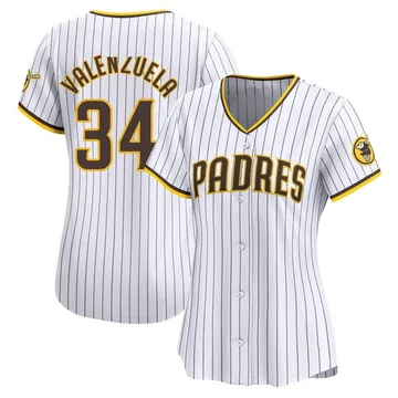 Fernando Valenzuela Women's San Diego Padres Limited Home Jersey - White