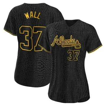 Forrest Wall Women's Atlanta Braves Authentic Snake Skin City Jersey - Black