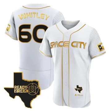 Forrest Whitley Men's Houston Astros Authentic 2023 Space City Ready 2 Reign Flex Base Jersey - White/Gold