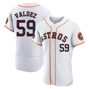 Framber Valdez Men's Houston Astros Authentic 2022 World Series Champions Home Jersey - White