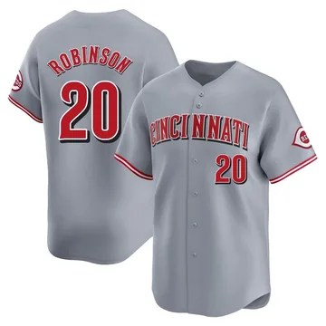 Frank Robinson Men's Cincinnati Reds Limited Away Jersey - Gray