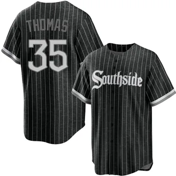 Frank Thomas Men's Chicago White Sox Replica 2021 City Connect Jersey - Black