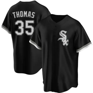 Frank Thomas Men's Chicago White Sox Replica Alternate Jersey - Black