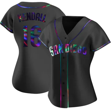 Fred Kendall Women's San Diego Padres Replica Alternate Jersey - Black Holographic