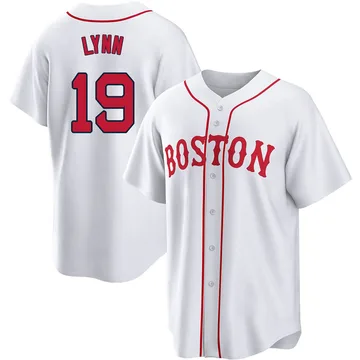 Fred Lynn Men's Boston Red Sox Replica 2021 Patriots' Day Jersey - White