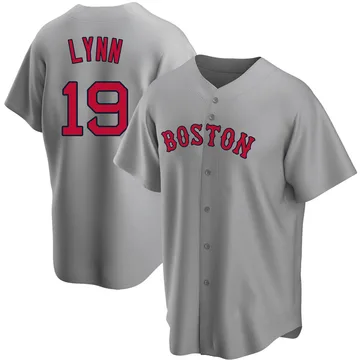 Fred Lynn Men's Boston Red Sox Replica Road Jersey - Gray