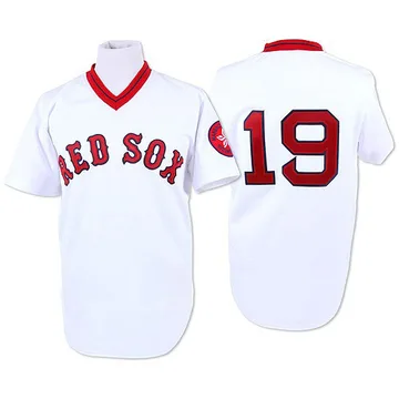 Fred Lynn Men's Boston Red Sox Replica Throwback Jersey - White