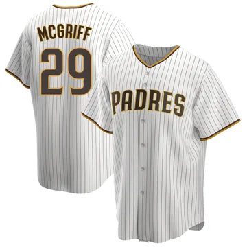 Fred Mcgriff Men's San Diego Padres Replica Home Jersey - White/Brown