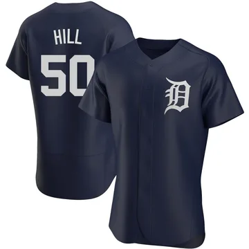 Garrett Hill Men's Detroit Tigers Authentic Alternate Jersey - Navy