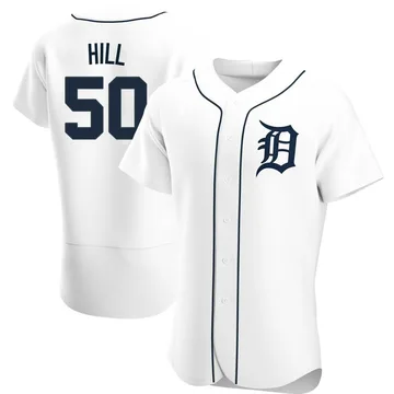 Garrett Hill Men's Detroit Tigers Authentic Home Jersey - White